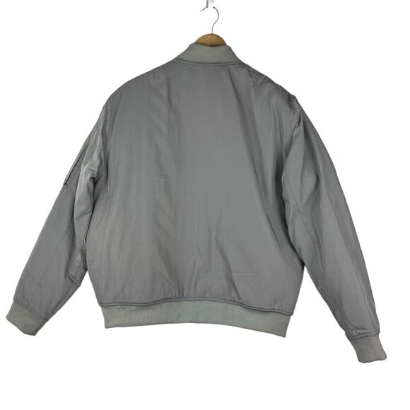 RQRD Men's Grey Quilted Orange Lined Pilot Flight Bomber Jacket US S - Picture 4 of 11